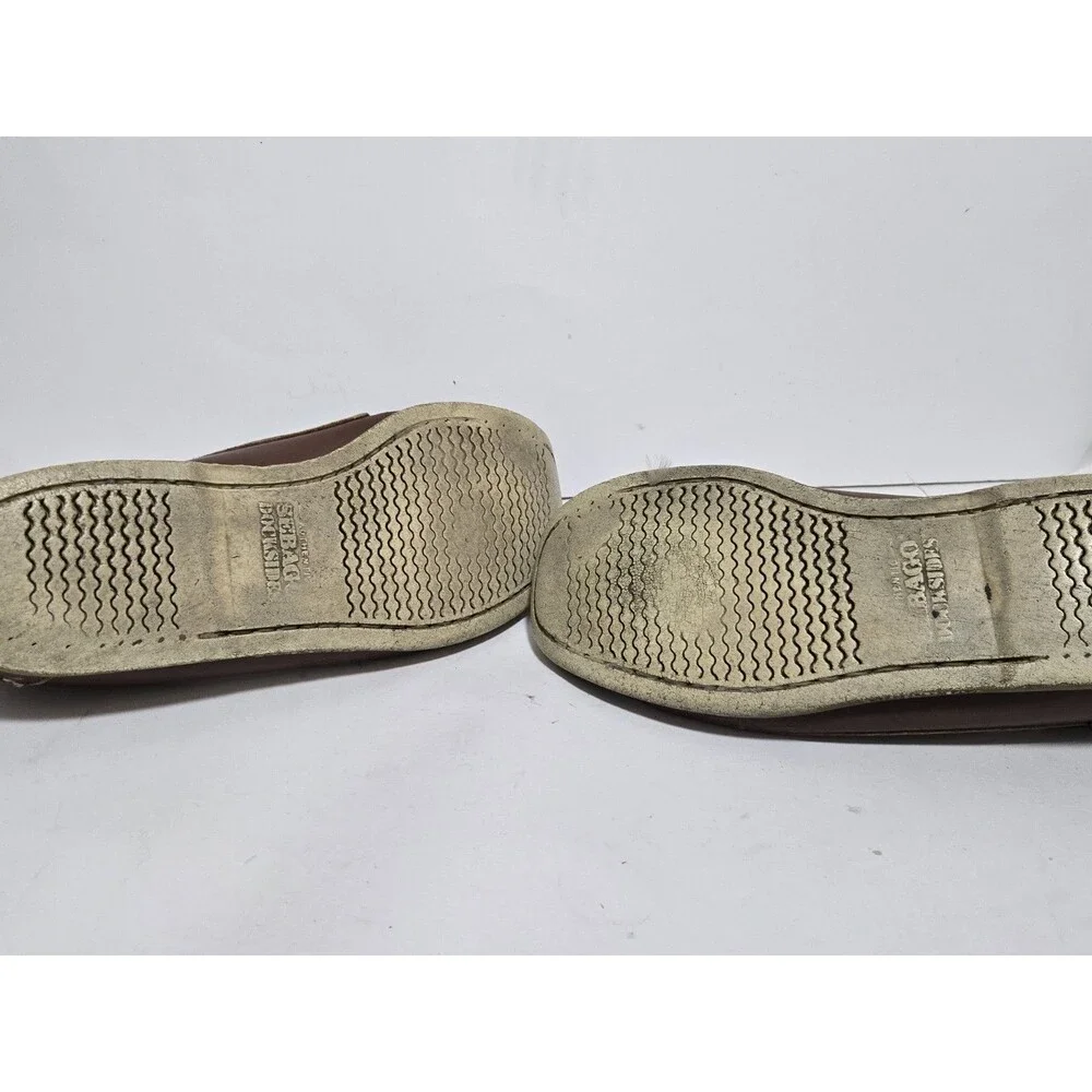 Sebago Loafers Mens 11.5 Shoes Dockside Boat Waxed Brown Leather